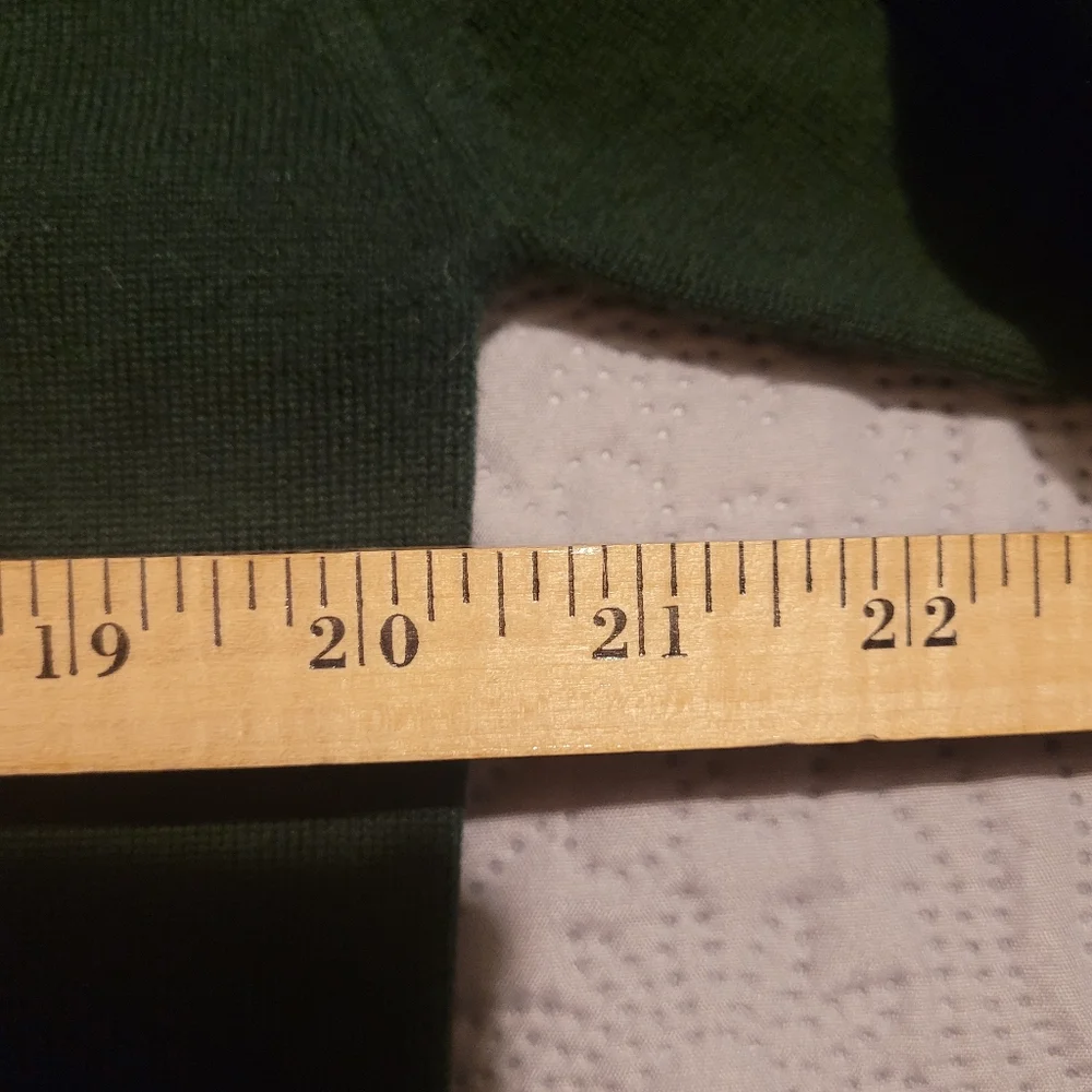 Vtg Gieves Hawkes Collared Sweater Mens Large Pure Wool Pullover Green Black 2pc